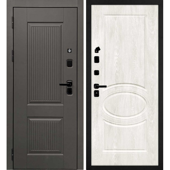 Дверь Скамбио Порте Линэя-214/Сиена-1 Коричнево-серый / Дуб жемчужный