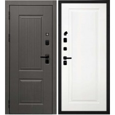 Линэя-214/Смальта-Лайн 06 Коричнево-серый / Белый ral 9003