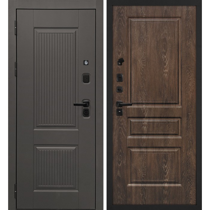 Дверь Скамбио Порте Линэя-214/Версаль-2 Коричнево-серый / Дуб корица