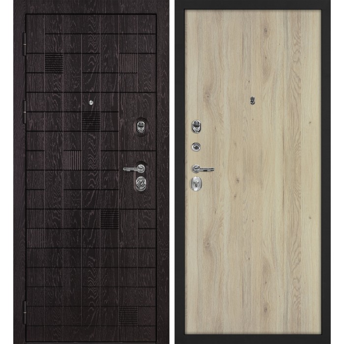 Дверь Скамбио Порте Нона-36/Гладкая Горький шоколад / Дуб молочный