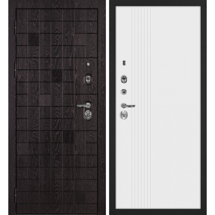 Дверь Скамбио Порте Нона-36/PR-216 Горький шоколад / Белый