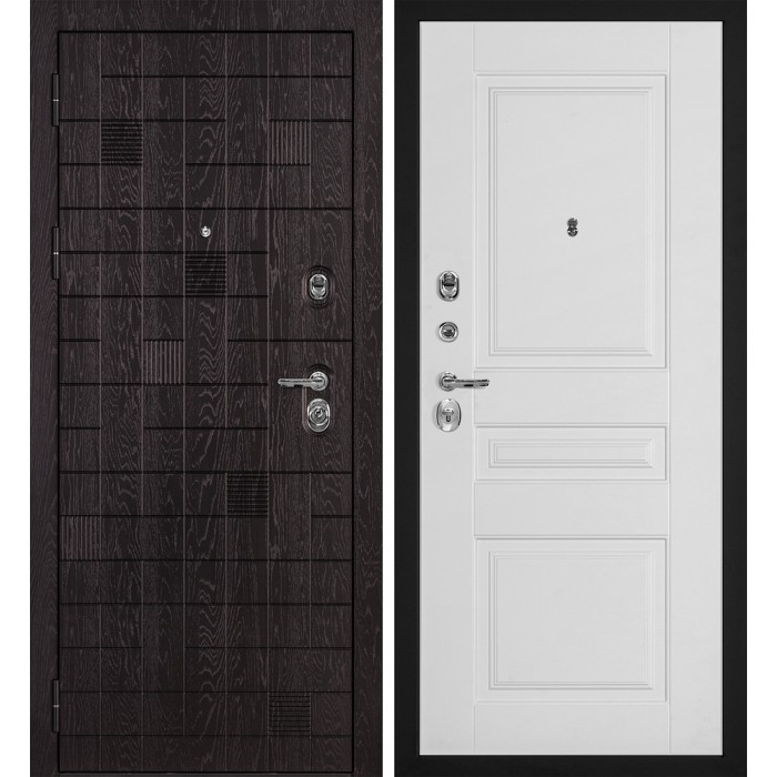 Дверь Скамбио Порте Нона-36/PR- 150 Горький шоколад / Белый