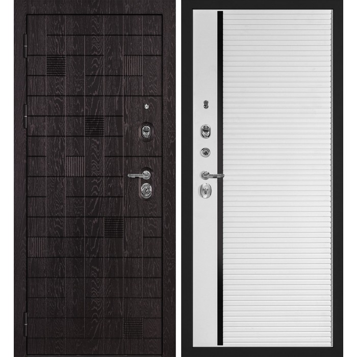 Дверь Скамбио Порте Нона-36/PR- 173 Горький шоколад / Белый