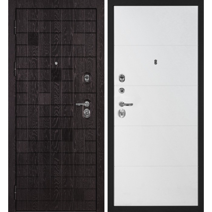 Дверь Скамбио Порте Нона-36/PR- 35 Горький шоколад / Белый