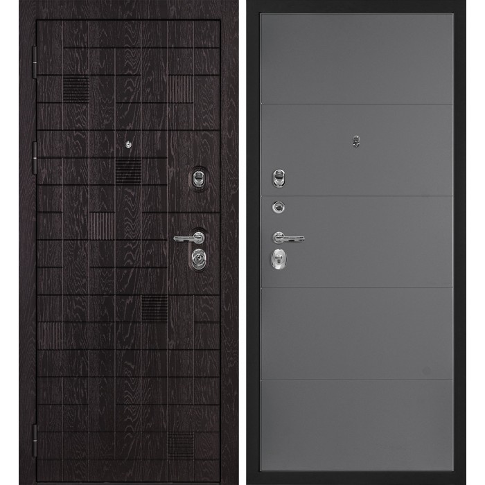 Дверь Скамбио Порте Нона-36/PR- 35 Горький шоколад / Серый