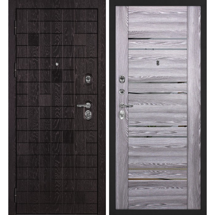 Дверь Скамбио Порте Нона-36/PSK-1 Горький шоколад / Ривьера грей