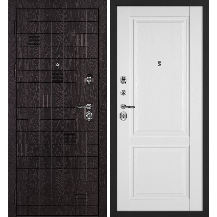 Дверь Скамбио Порте Нона-36/PSU-28 Горький шоколад / Белое дерево