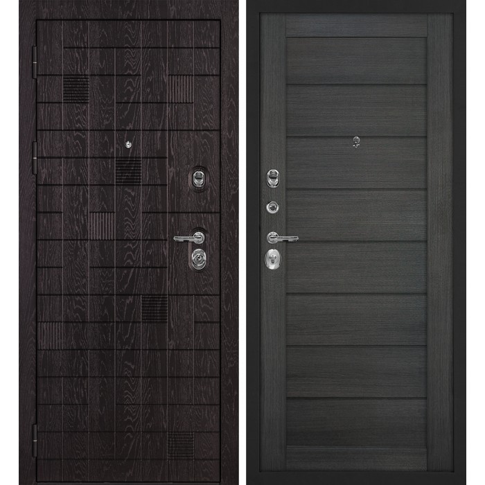 Дверь Скамбио Порте Нона-36/Техно-708 Горький шоколад / Грей