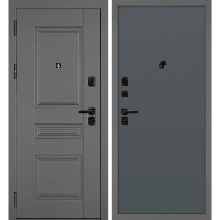 Дверь Скамбио Порте Октава-150/Гладкая Серый / Графит матовый