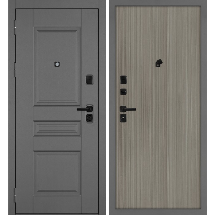 Дверь Скамбио Порте Октава-150/Гладкая Серый / Эвкалипт португальский