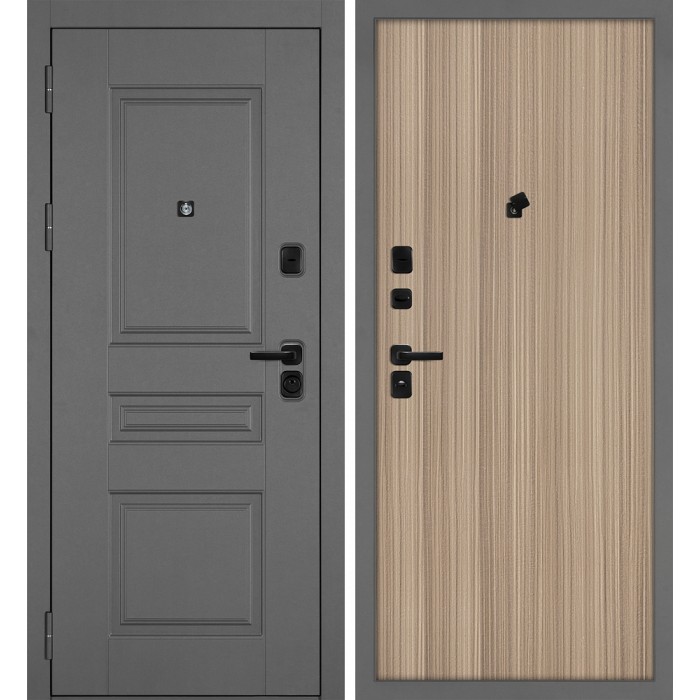 Дверь Скамбио Порте Октава-150/Гладкая Серый / Эвкалипт тасманский