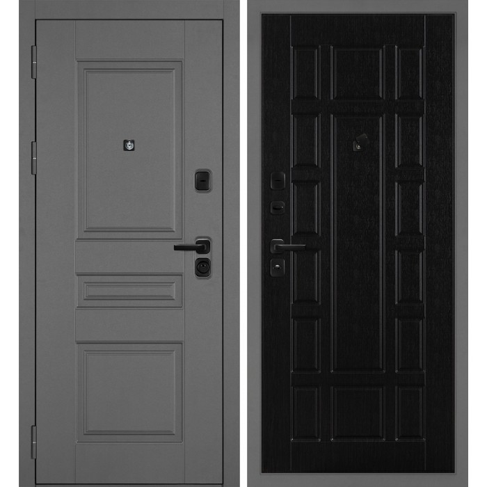 Дверь Скамбио Порте Октава-150/PR-124 Серый / Венге