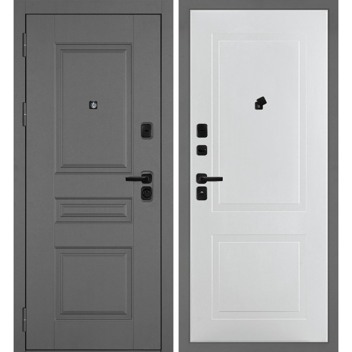 Дверь Скамбио Порте Октава-150/PR-167 Серый / Белый
