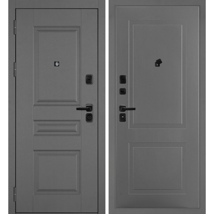 Дверь Скамбио Порте Октава-150/PR-167 Серый / Серый