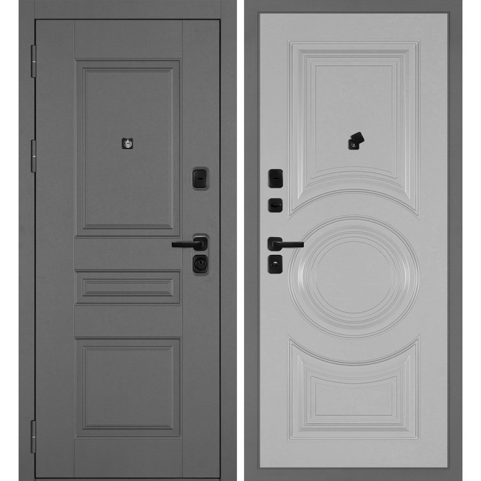 Дверь Скамбио Порте Октава-150/PR-177 Серый / Агат