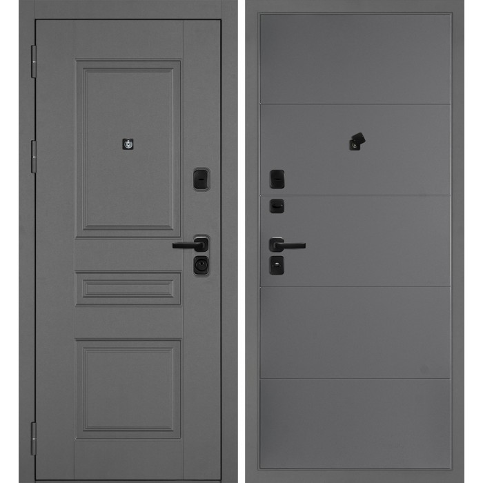 Дверь Скамбио Порте Октава-150/PR-35 Серый / Серый