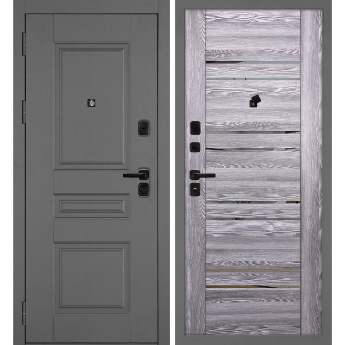 Дверь Скамбио Порте Октава-150/PSK-1 Серый / Ривьера грей
