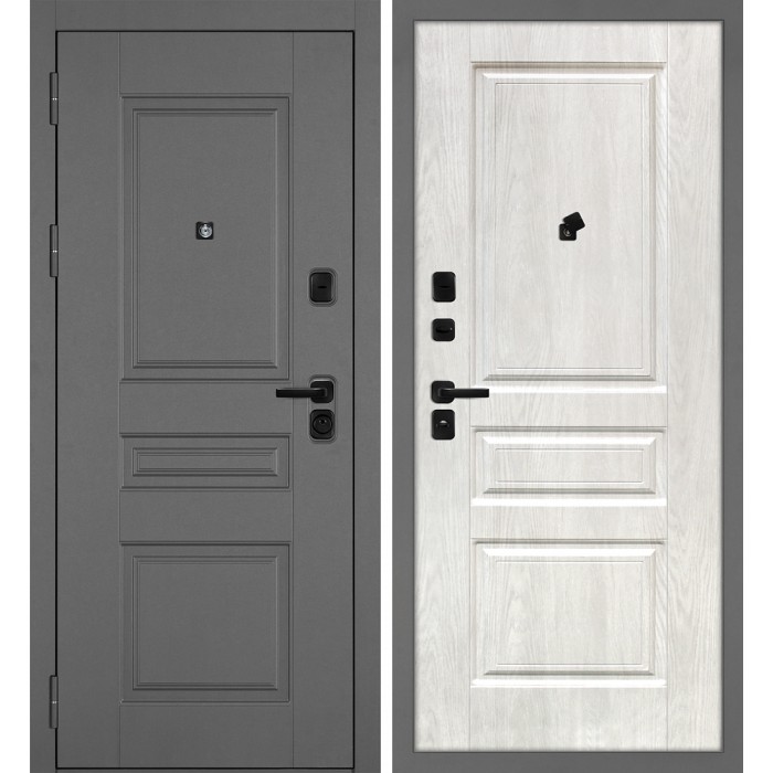 Дверь Скамбио Порте Октава-150/Версаль-2 Серый / Дуб жемчужный