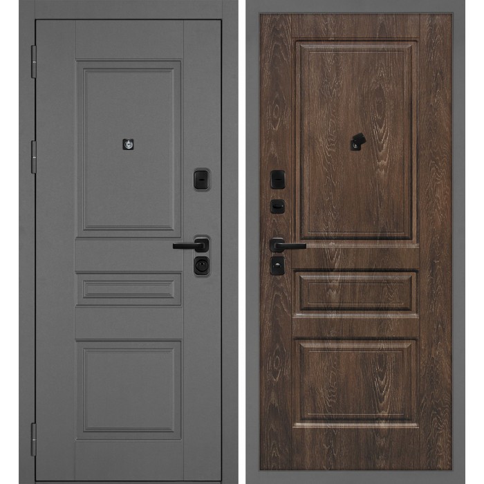 Дверь Скамбио Порте Октава-150/Версаль-2 Серый / Дуб корица