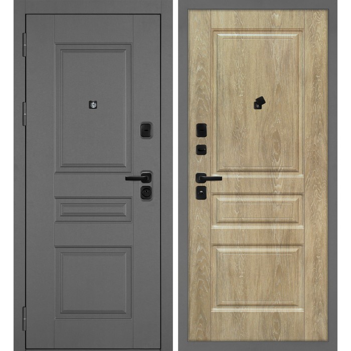 Дверь Скамбио Порте Октава-150/Версаль-2 Серый / Дуб песочный