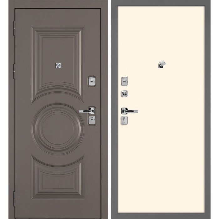 Дверь Скамбио Порте Плаза-177/Гладкая Коричнево-серый / Магнолия