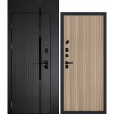 Сити-1/P1 гладкая, с фальш-фрамугой черный мягкая шагрень / Эвкалипт тасманский