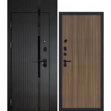 Сити-1/P1 гладкая, с фальш-фрамугой черный мягкая шагрень / Эвкалипт испанский