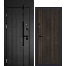 Сити-1/P1 гладкая, с фальш-фрамугой черный мягкая шагрень / Эвкалипт африканский