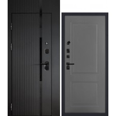 Сити-1/PR -167, с фальш-фрамугой черный мягкая шагрень / серый