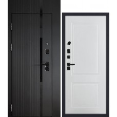 Сити-1/PR -167, с фальш-фрамугой черный мягкая шагрень / Белый