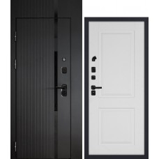 Сити-1/PR -180, c фальш-фрамугой черный мягкая шагрень / Белый