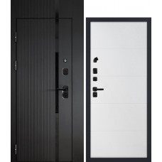 Сити-1/PR -35Z, с фальш-фрамугой черный мягкая шагрень / Белый