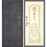 Тетра-126/Смальта-11 Бетон темный / Слоновая кость ral 1013 патина золото