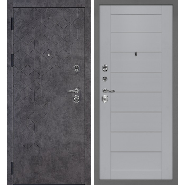 Дверь Скамбио Порте Тетра-126/Техно-708 Бетон темный / Манхэттен