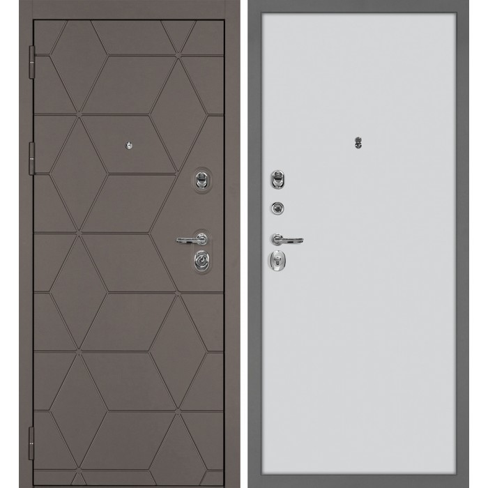 Дверь Скамбио Порте Тетра-181/Гладкая Коричнево-серый / Агат