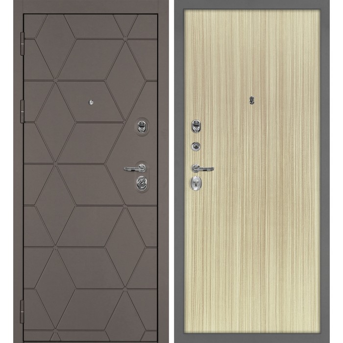 Дверь Скамбио Порте Тетра-181/Гладкая Коричнево-серый / Эвкалипт австралийский