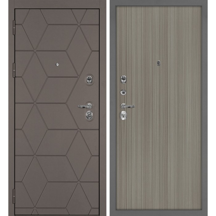 Дверь Скамбио Порте Тетра-181/Гладкая Коричнево-серый / Эвкалипт португальский