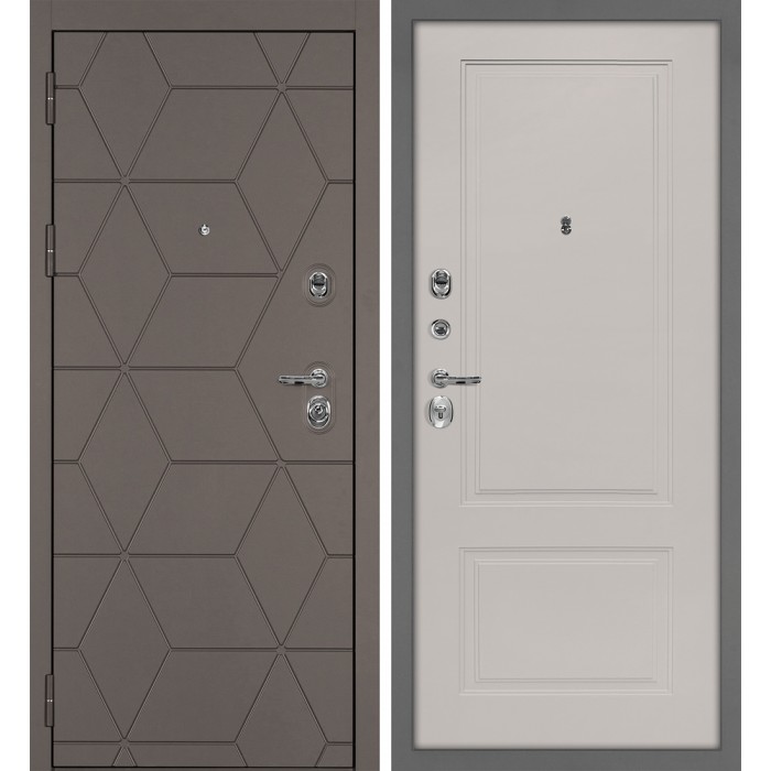 Дверь Скамбио Порте Тетра-181/ПДЕ-04 Коричнево-серый / Кашемир