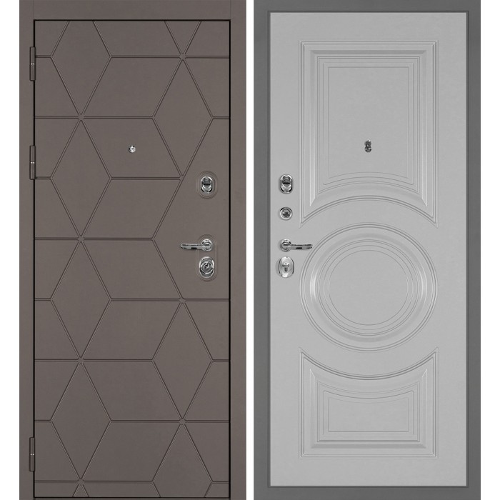 Дверь Скамбио Порте Тетра-181/PR-177 Коричнево-серый / Агат