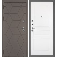 Тетра-181/Smalta-01 Коричнево-серый / Белый ral 9003