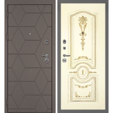 Тетра-181/Smalta-11 Коричнево-серый / Слоновая кость ral 1013 патина золото