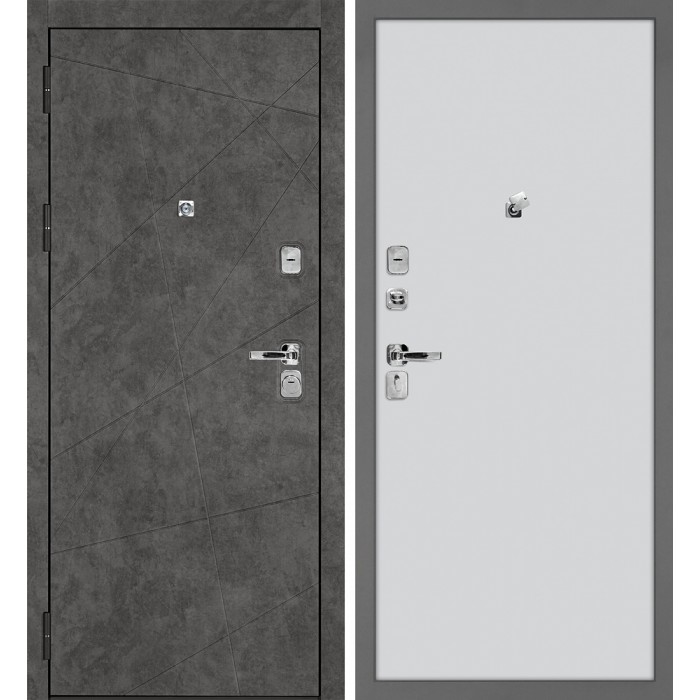 Дверь Скамбио Порте Урбан-127/Гладкая Бетон темный / Агат