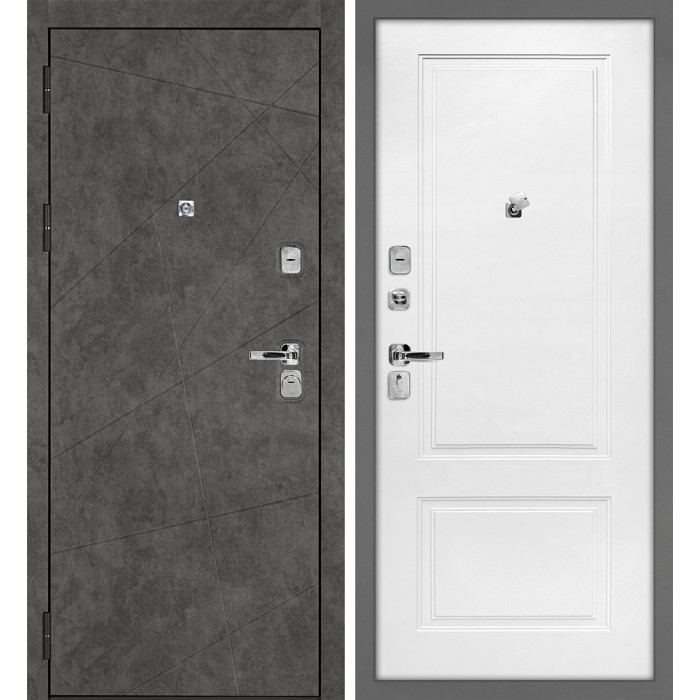 Дверь Скамбио Порте Урбан-127/ПДЕ-04 Бетон темный / Жасмин
