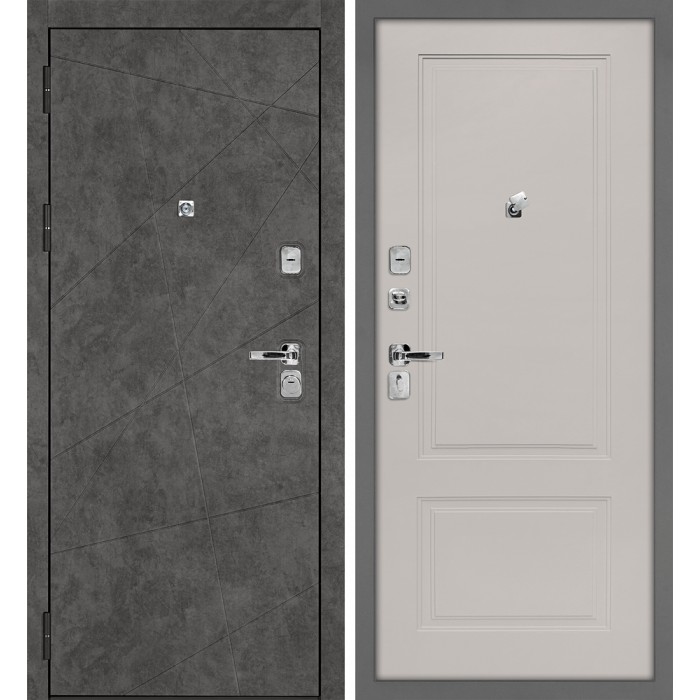 Дверь Скамбио Порте Урбан-127/ПДЕ-04 Бетон темный / Кашемир