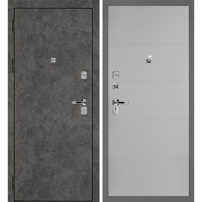Дверь Скамбио Порте Урбан-127/PR-35 Бетон темный / Агат