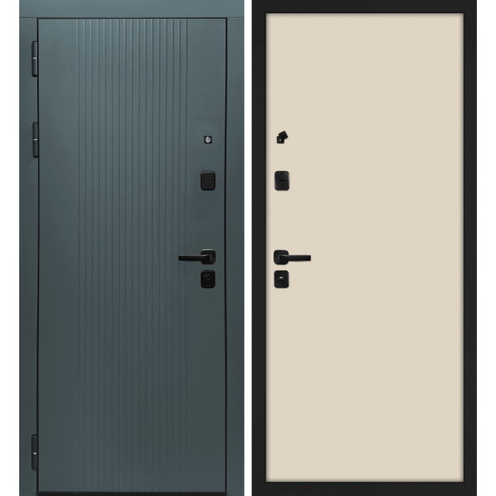 Дверь Скамбио Порте Альфа/Гладкая Бархат авокадо / Бежевый матовый
