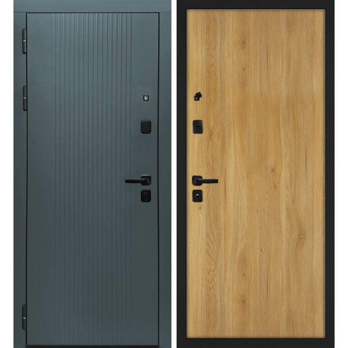 Дверь Скамбио Порте Альфа/Гладкая Бархат авокадо / Дуб золотистый