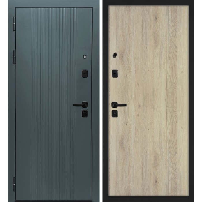 Дверь Скамбио Порте Альфа/Гладкая Бархат авокадо / Дуб молочный