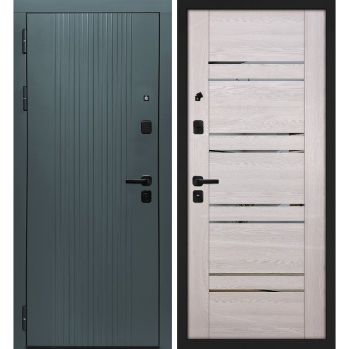 Дверь Скамбио Порте Альфа/ПСК-1 Бархат авокадо / Ривьера крем