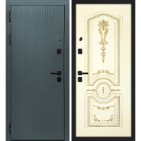 Альфа/Смальта-Деко 11 Бархат авокадо / Слоновая кость ral 1013 патина золото